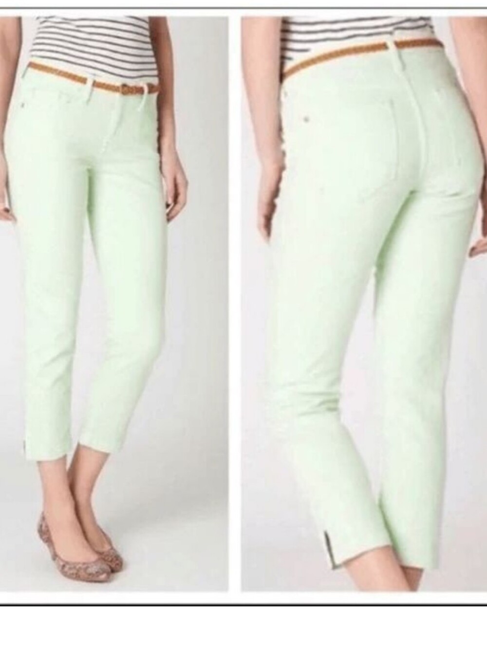 Pilcro and the letterpress cropped jeans In Mint Size 30